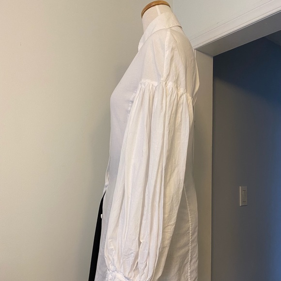 Cotton Button Shirt, Mutton Ballon Puff Sleeves - Picture 7 of 11